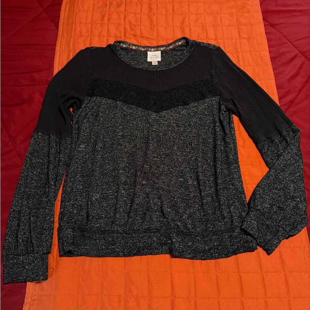 Knox Rose Black Long Sleeve Shirt